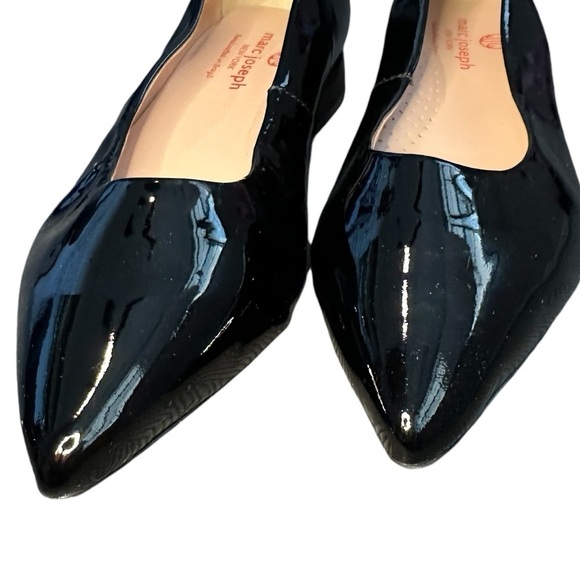 NEW Marc Joseph Bianca Patent Leather Pointed Toe Flats in Black - Picture 5 of 8